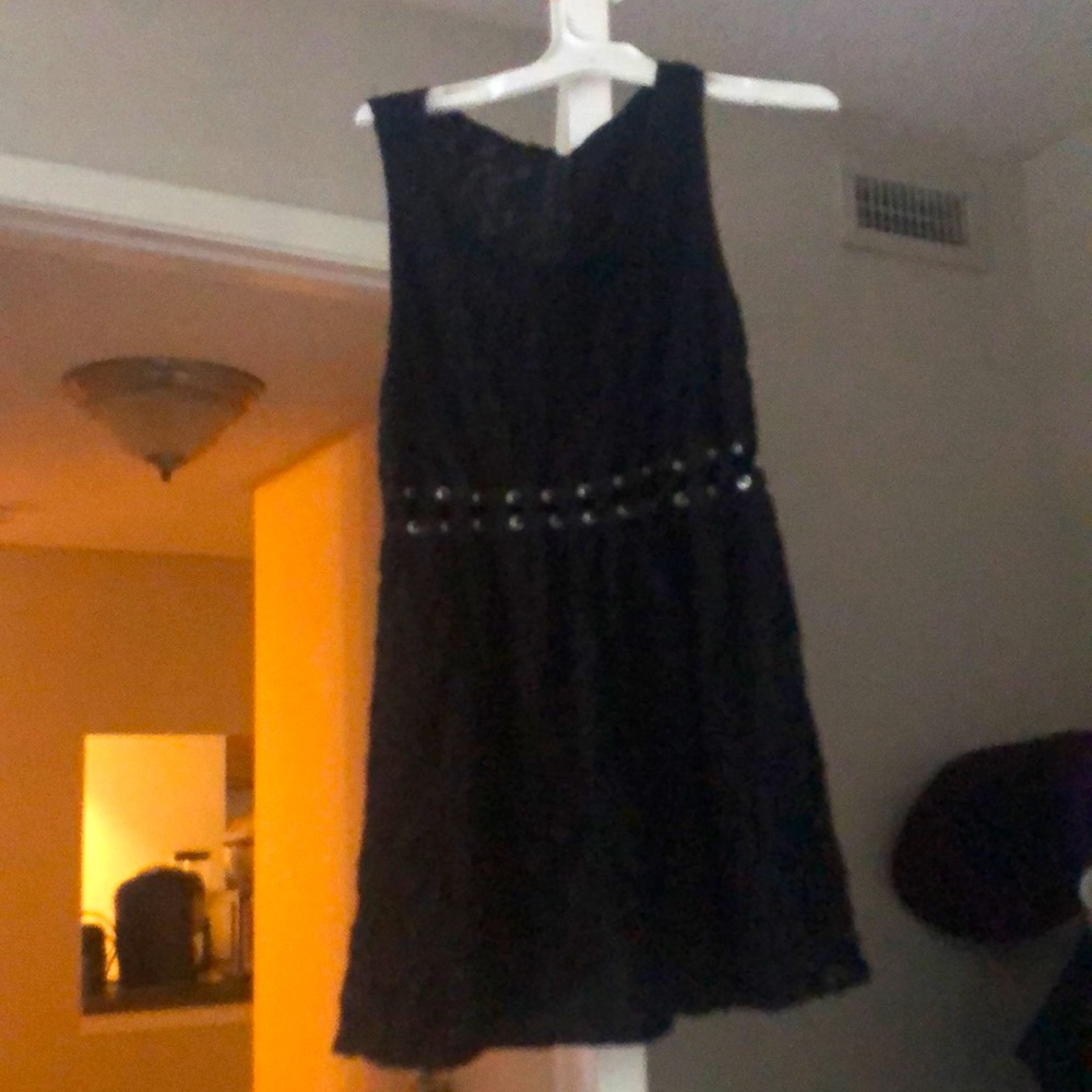 Black dress with cool waist